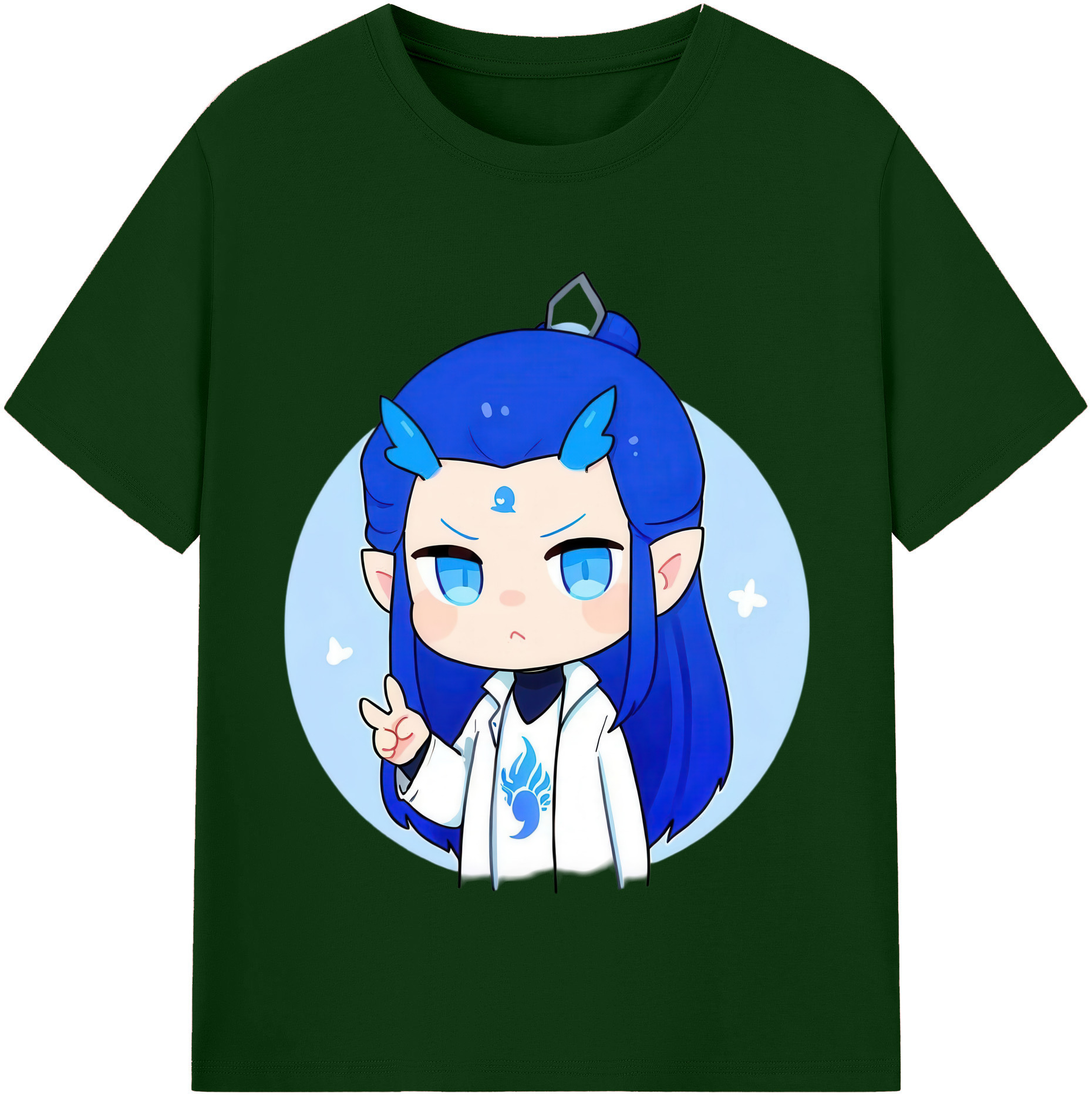（画像用） Ne Zha 2 ナタ 魔童の大暴れ 綿100％半袖Tシャツ（フロントプリント）